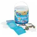 Hama 7701 - Bügelperlen, Bead-Tac, Eimer, 20000 Midi-Perlen, 5 Stiftplatten und Zubehör