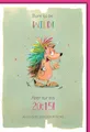 Geburtstag - Karte mit Umschlag - Bunter Igel, gezeichnet