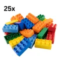 LEGO® DUPLO® 2x4 Steine Bausteine Bunt Gemischt - 3011 NEU! Menge 25x Spielbausteine, (Bausteine, 25 St., Kreativ-Set), Made in Europe
