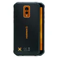 HAMMER Energy X 4G LTE Smartphone, stoßfest und wasserdicht, Schwarz / Orange