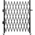 VEVOR Einzelnes Sicherheitstor, Falttürtor, Akkordeon-Sicherheitstor aus Stahl, 190 × 131 cm(W × H) Erweiterbares Sicherheitstor, 360° Rollendes Barrikadentor, Scherentor oder Tür mit Vorhängeschloss