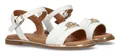 Sandale, Glitzersandale, Sandalette mit Zierelement, Gr. 30, weiß goldfarben