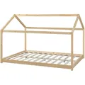 [en.casa] Hausbett, Natur, Holz, Kiefer, 120x200 cm, Kinder- & Jugendzimmer, Kindermöbel, Kinderbetten, Hausbetten