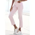 LASCANA Ankle-Jeans mit Stretchanteil, elastische Jeans in gerader Passform rosa 40