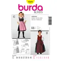 BURDA KIDS B9509 Dirndl Kleider Volkstracht Schnittmuster 4-10 Jahre