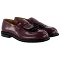 Ulla Popken Leder-Loafer Fransen Lederfutter Weite H Mokassin braun|rot 41 EU