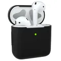 Schutzhülle für Apple Airpods 1 & 2 Hülle Silikon Case Tasche Soft Cover Schwarz