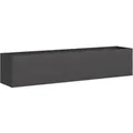 vidaXL Pflanzgefäß Schwarz 200 x 40 x 40 cm Kaltgewalzter Stahl 860682