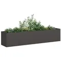 vidaXL Pflanzkübel Schwarz 200x40x40 cm Kaltgewalzter Stahl