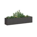 vidaXL Planter Kaltes Rolled Stahl 200x40x40 cm Schwarz