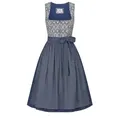 Nübler Dirndl Midi Dirndl Gudrun in Blau von Nübler - Rocklänge 70 cm blau 54