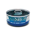 N&D Cat Ocean 70g Feuchtfutter für Katzen Thunfisch Dorsch Garnele und Kürbis