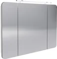 FACKELMANN LED Spiegelschrank MILANO / Badschrank mit 3D Effekt / Soft-Close / Maße (B x H x T): ca. 110 x 78 x 15,5 cm / Schrank mit Spiegel & LED- fürs Bad / 3 Türen / Korpus: Weiß