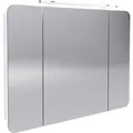 Fackelmann Spiegelschrank Milano 84283, weiß, 110 x 78 x 16 cm (B/H/T), 3-türig, mit Steckdose & Beleuchtung