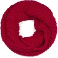 styleBREAKER Unisex Strick Loopschal grob gestrickt, Uni Schlauchschal, Winter Strickschal, Grobstrick Schal 01018157, Farbe:Rot