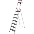 Hailo L100 TOPLINE 8050-707 Aluminium Stufen-Stehleiter inkl. Werkzeugablage Arbeitshöhe (max.): 3.5 m Silber, Schwarz, Rot EN 131 8.5 kg