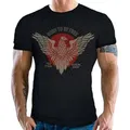 GASOLINE BANDIT® T-Shirt für Biker, Racer: Born to be Free schwarz XL