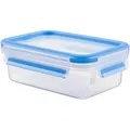 CLIP & CLOSE Frischhaltedose transparent/blau, 0,55 Liter, Klassikformat