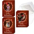 Weihnachtskarten 15er Set inkl. Umschläge Grußkarten Weihnachten Klappkarten