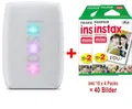 Fujifilm Instax Mini Link 3 clay white EX D Sofortbilddrucker inkl. 40x Bilder
