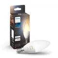 Philips Hue White Ambiance E14 Lampe Einzelpack 470, dimmbar, warm- bis kühlweißes Licht, steuerbar via App, kompatibel mit Amazon Alexa (Echo, Echo Dot), 1er Pack