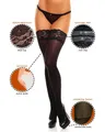 Halterlose Strümpfe Damen Micro 60, Make Up, M (40-42) EU, Glamory