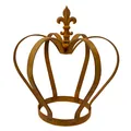 Edelrost Krone mit Lilie - 40 cm hoch - Rost Gartendeko rostige Metall Deko
