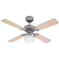 Westinghouse Deckenventilator Vegas 72272, Ø 105cm, mit Beleuchtung, Flügelfarbe ahorn/silber