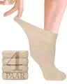 Fiera Besa Diabetiker Socken Damen – Knöchelsocken mit Viskose aus Bambuszellstoff – Weicher Komfortbund, Nahtlose Zehe, Atmungsaktive Damen-Socken, Größen 35-38/39-42