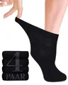 Fiera Besa Diabetikersocken Diabetiker Socken Damen mit Lycra, 4 Paar, Knöchelhoch