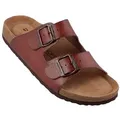 Biosoft Comfort & Easy Walk Biosoft Herren Sandalen Leder Optik Größe 43 - 47 TOM, Herrensandalen Sandale braun 46 EU