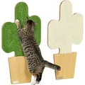 Kratzmatte Katze, 2er Set Katzenkratzbretter Aus Juteseil, Katzen Kratzbrett Mit Haken, Kratzwand Für Katzen Im Kakteen-design, 30 X 60 Cm - Pawhut