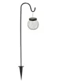 Spetebo Gartenleuchte LED Solar Gartenstecker mit Glaskugel - 70 x 11 cm, Ein-/Ausschalter, LED fest intregiert, Spritzwasserschutz Gehwegleuchte Gartenleuchte