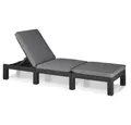 Allibert Gartenliege Keter Sessel lang mit Daytona Graphit 441306 Kissen