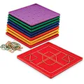 Learning Resources Geoboard Geometriebrett 5x5 Stifte Set mit 10 Stück ab 5 Jahren Mathematik Lernspielzeug Geometrie Formen Muster Symmetrie