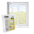 EASYmaxx Fliegengitter Fenster | Moskitonetz, Montage ohne Bohren | zuschneidbarer Insektenschutz Fenster bis 130 x 150 cm | Mückenschutz | Fliegennetz Klettband selbstklebend [Weiß]