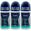 Nivea Deo Roll On Fresh Ocean 3 x 50ml 0% Aluminium 48H Schutz Antibakteriell