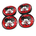4er Set Nabendeckel 60mm Universal Felgendeckel Auto Felgen DM006 Mickey Mouse
