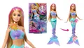 194735287925 Barbie Syrenka Rozkwitające kwiaty Lalka z długimi blond włosami JD