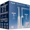 Oral-B Center OxyJet Reinigungssystem - Munddusche + Oral-B Pro 1, Mundpflege weiß