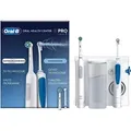 Oral-B Center OxyJet Munddusche + Oral-B Pro 1 - Blau/Weiß