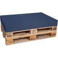 TexDeko Palettenkissen für Europalette 120x80x12cm Loungekissen Palettenpolster wasserabweisend (Blau) - Blau