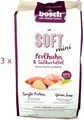(€11,80/kg) Bosch Soft Mini Perlhuhn Softfutter für sensible Hunde 3 x 2,5 kg