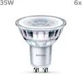 Philips Spot 35W PAR16 GU10 x6, 3,5 W, 35 W, GU10, 275 lm, 15000 h, Kaltweiße