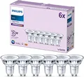 PHILIPS Classic LED GU10 Lampe, 35W, klar, neutralweiß, nicht dimmbar, 6er Pack