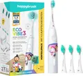 happybrush Eco vibe, Kind, Schallzahnbürste, Sensibel, Super sensitive, 40000 Bewegungen pro Minute, Weiß, Akku