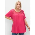 Sheego T-Shirt T-Shirt rosa 56/58 EU