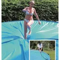 Pool Sicherheitsabdeckung 500 x 855 cm acht Schwimmbecken SafeTop Abdeckung blau