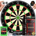 KESSER Dartscheibe, Dartscheibe kork mit Dartpfeile Professional Dartboard, Classic