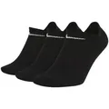 Nike Unisex Everyday Lightweight No-Show Training Socks (3 Pairs) schwarz